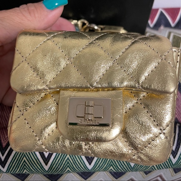 🦢Vintage Chanel vintage ankle mini bag light gold rare to find gorgeous treasure - Picture 9 of 15
